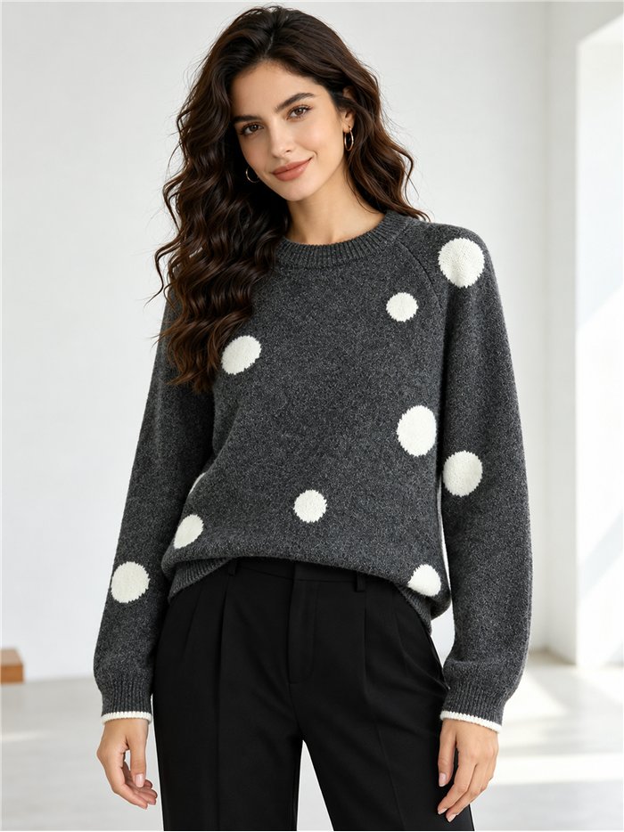 Jersey de punto lunares