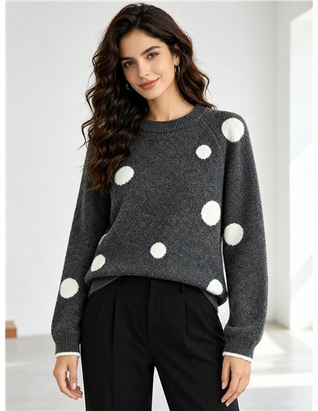Jersey de punto lunares