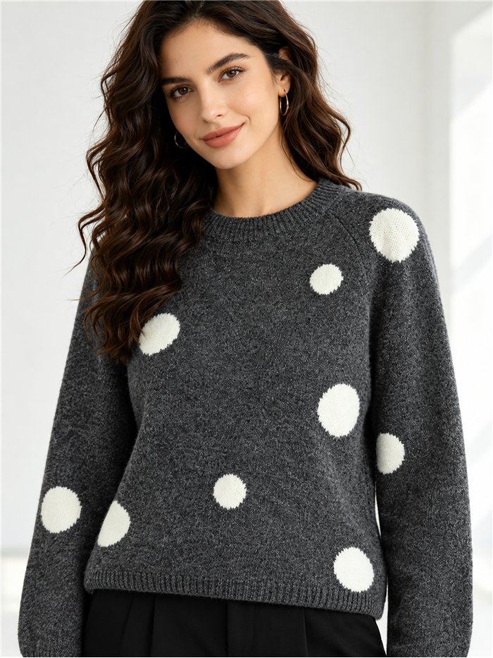 Jersey de punto lunares