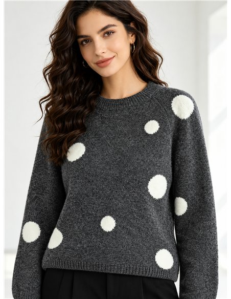 Jersey de punto lunares