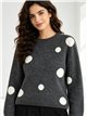Jersey de punto lunares
