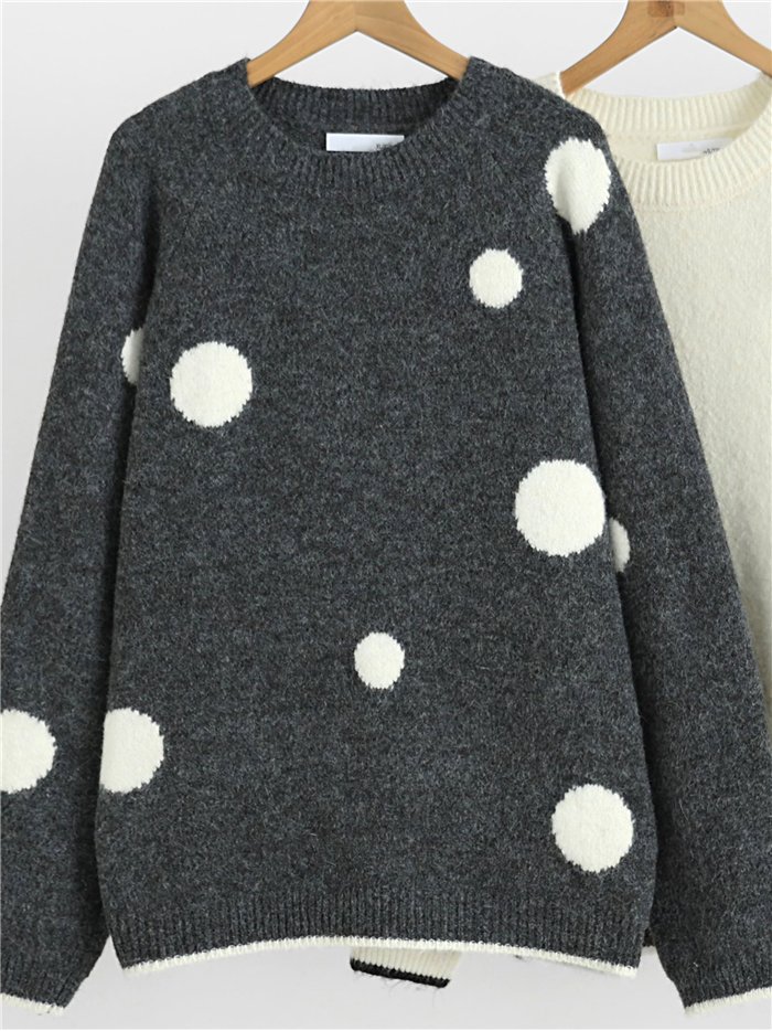 Jersey de punto lunares