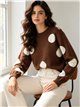 Jersey de punto lunares grandes