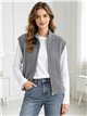 Cable knit zip vest