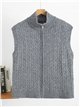 Cable knit zip vest