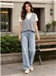 Openwork V-neck knit vest