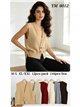 Textured button knit vest