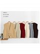 Textured button knit vest