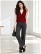 Openwork button knit vest