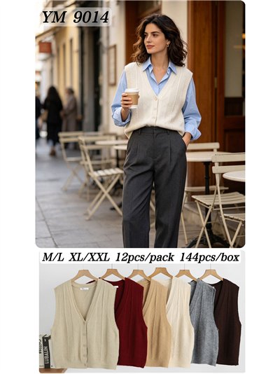 Cable knit button vest 2