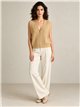 Ribbed button knit vest