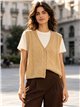Bobble detail knit vest