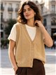 Bobble detail knit vest