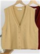 Bobble detail knit vest