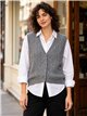 Classic cable knit button vest