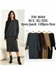 Set aus geripptem Strickpullover und Trägerkleid