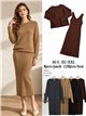 Conjunto jersey de punto trenzado y vestido tirante