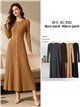 Vestido midi de punto botones