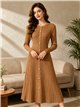 Vestido midi de punto botones