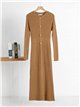 Vestido midi de punto botones