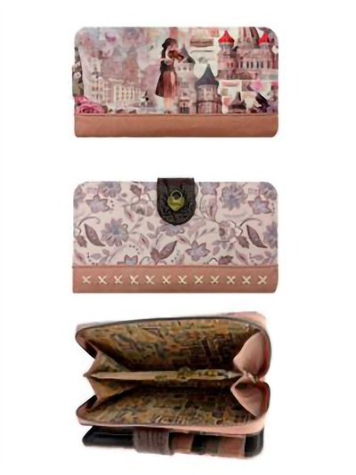 Cartera estampada Sweet Candy con cierre de cremallera