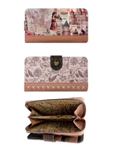 Cartera estampada Sweet Candy con cierre de cremallera