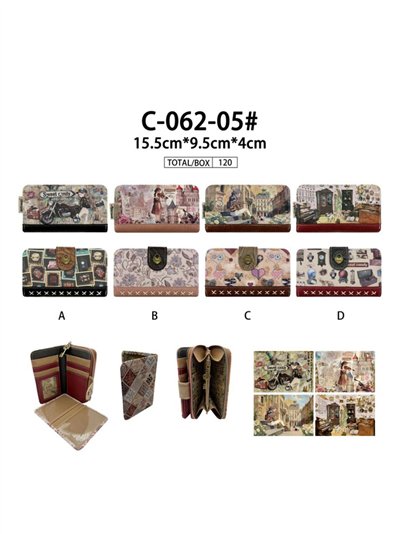 Cartera compacta estampada Sweet Candy con cremallera 2