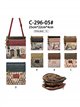 Borsa a tracolla verticale con stampa Sweet Candy e numerose tasche.
