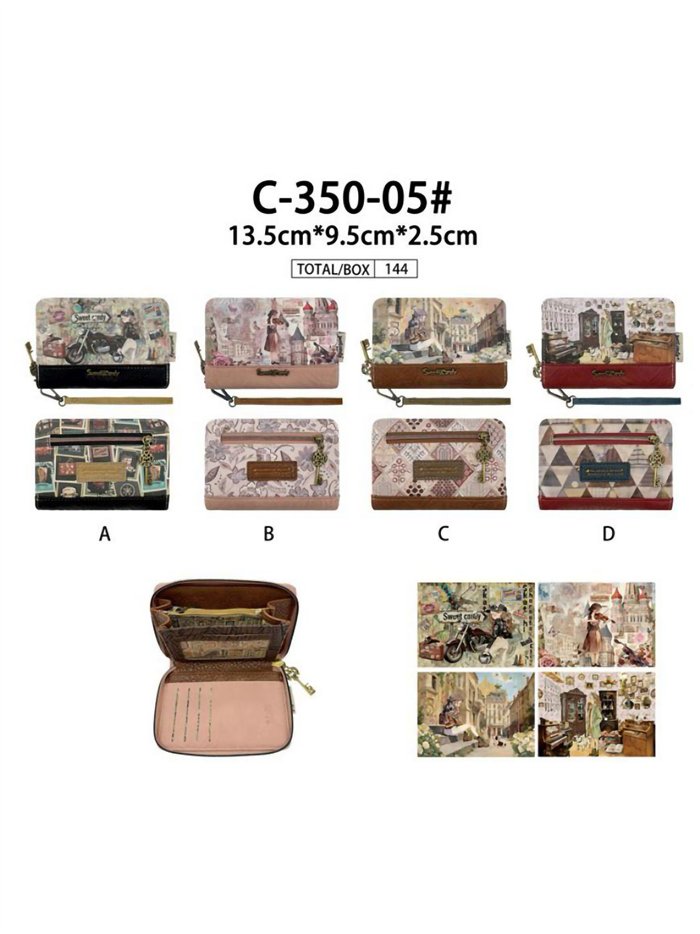Cartera estampado Sweet Candy con asa de muñeca