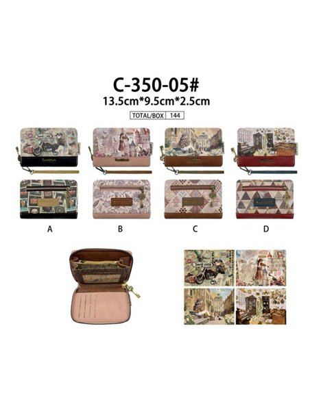 Cartera estampado Sweet Candy con asa de muñeca