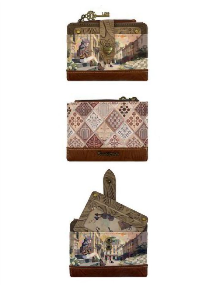 Cartera compacta estampado Sweet Candy con solapa