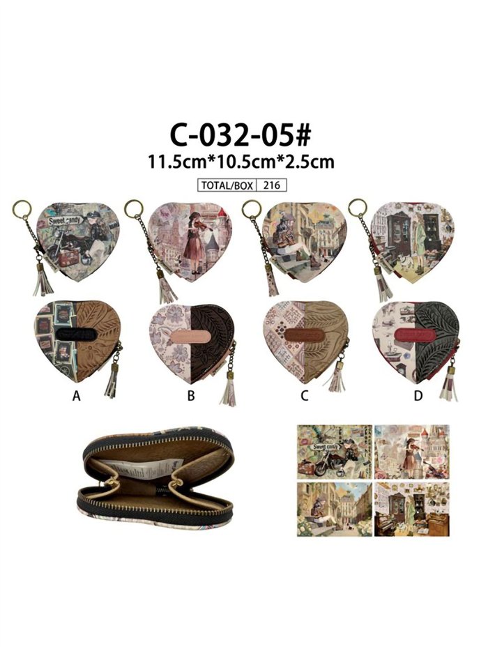 Monedero llavero corazón estampado Sweet Candy