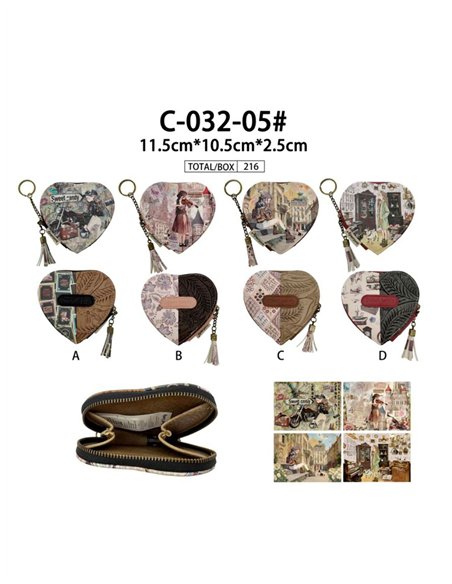 Monedero llavero corazón estampado Sweet Candy