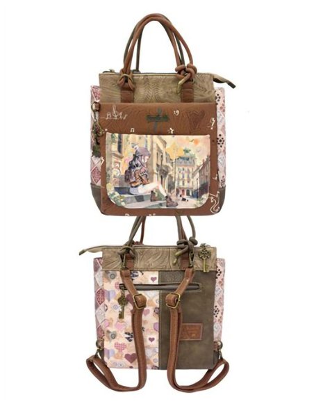 Bolso mochila convertible estampado Sweet Candy