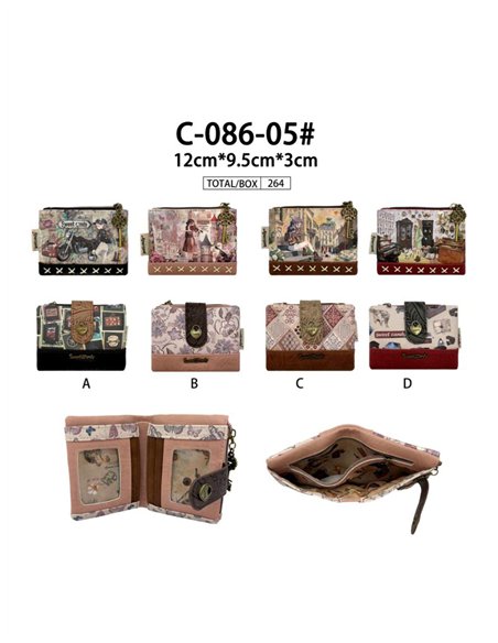 Monedero billetero compacto estampado Sweet Candy