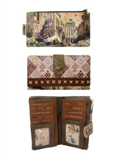 Sweet Candy print continental flap wallet