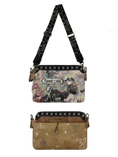 Bolso bandolera estampado Sweet Candy de doble compartimento