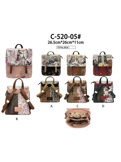 Mochila estampada Sweet Candy con solapa y asa superior 2
