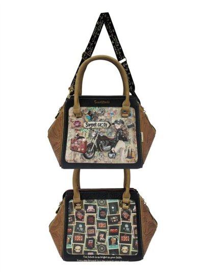 Bolso de mano estampado Sweet Candy con bandolera