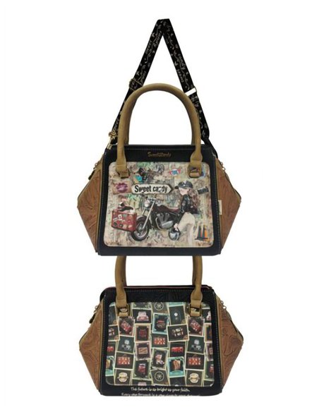 Bolso de mano estampado Sweet Candy con bandolera