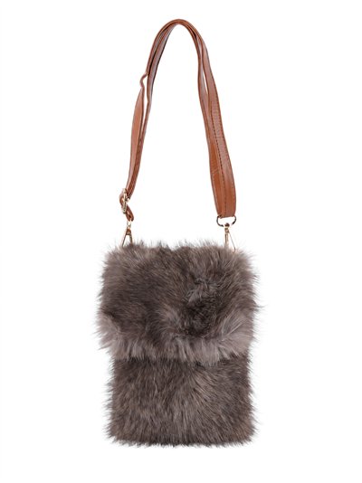 Bolso bandolera móvil de pelo con solapa