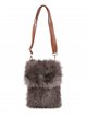Bolso bandolera móvil de pelo con solapa