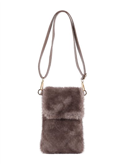 Bolso bandolera móvil de pelo con solapa
