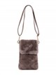 Bolso bandolera móvil de pelo con solapa