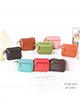 Compact rounded dual-zip coin purse