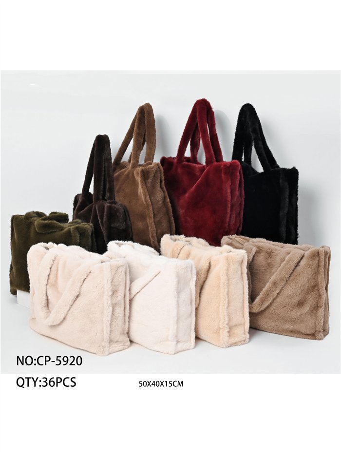 Bolso shopper de pelo suave