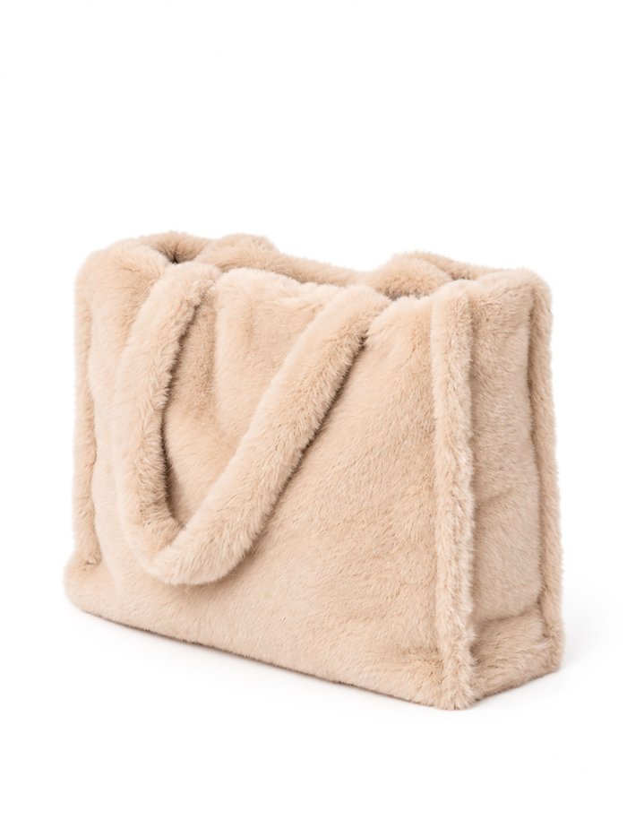 Bolso shopper de pelo suave