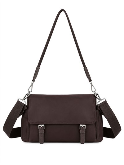 Bolso bandolera nylon con solapa y doble correa