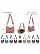Bolso bandolera liso con correa ancha