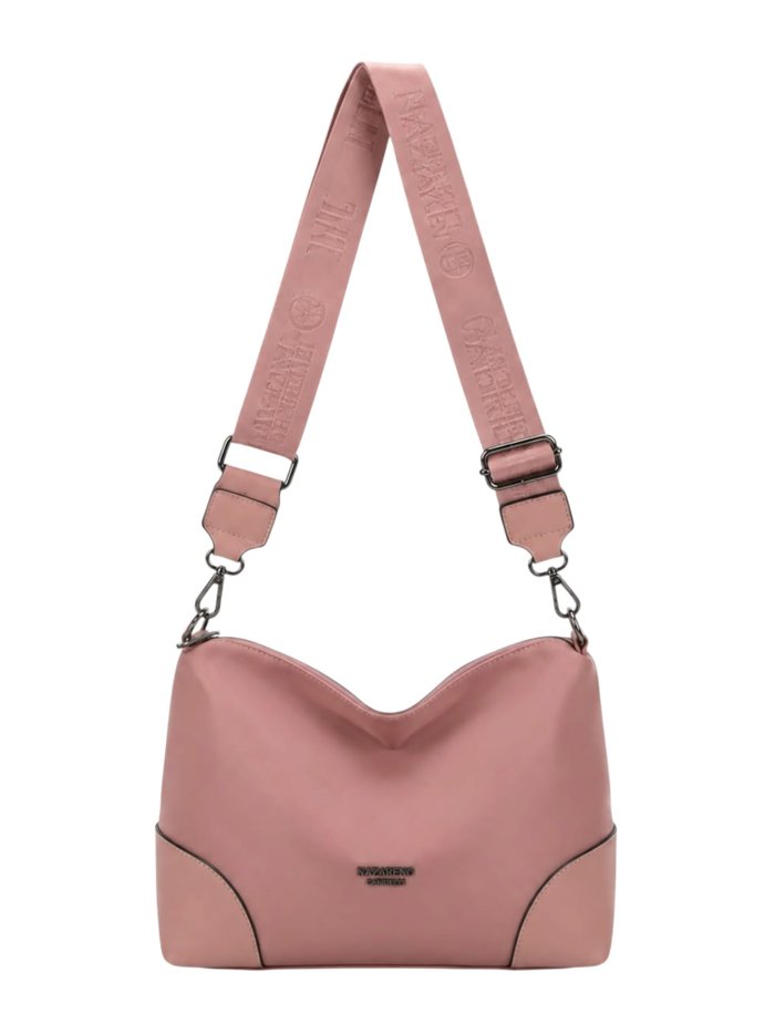 Bolso bandolera liso con correa ancha